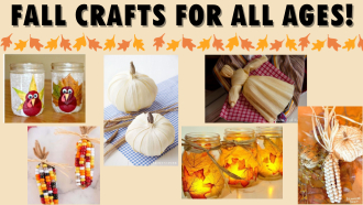 Fall crafts for all ages cornhusk dolls cornhusk pumpkins fall leaves lantern beaded pipe cleaner corn