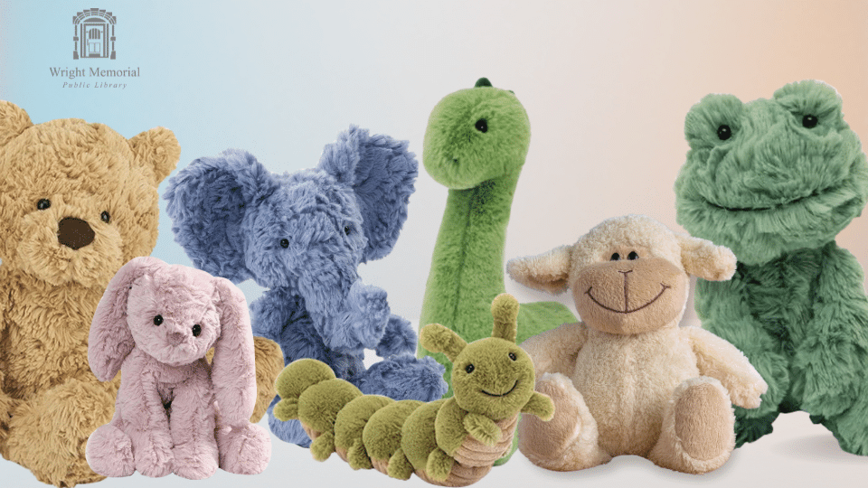 A collection of fluffy stuffed animals 