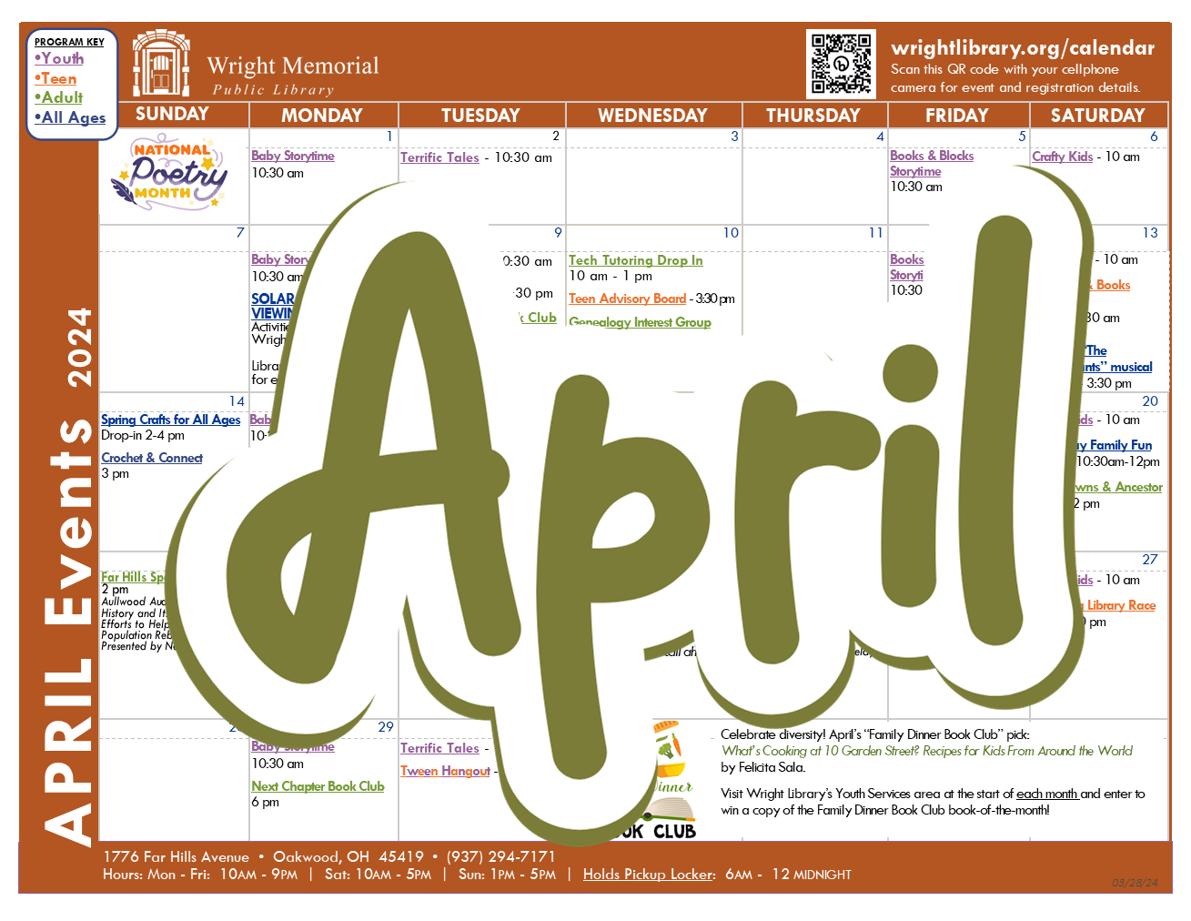April 2024 Interactive Calendar