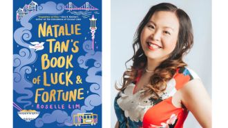Book Cover of "Natalie Tan's Book of Luck and Fortune" and author Roselle Lim.