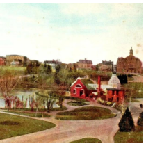 Postcard depiction of the Dayton Soldier's Home & Cemetery