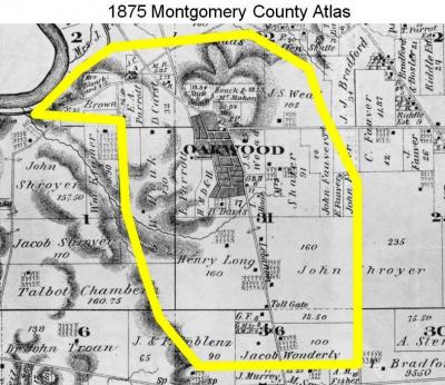 Map of Oakwood 1875