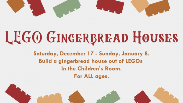 legos in gingerbread house colors